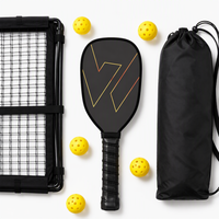 Raquette de pickleball légère pour l'entraînement, 160g, en fibre de carbone pressée à froid, pour enfants, adolescents, écoles, directement de l'usine