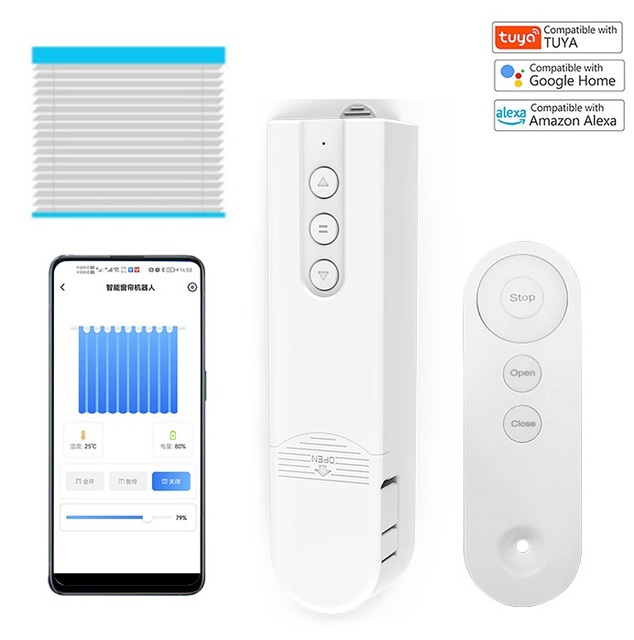 Smart Home Automatic Motorized Blinds & Roller Shutter Controller with Voice Control WIFI//Remote Driver for Garage Use
