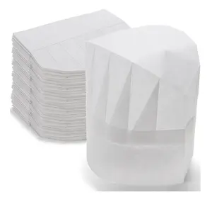 Classic Non Woven Chef Hat White Cooking Kitchen Hats 7'' 9'' 12'' Inch Tall Restaurant Use