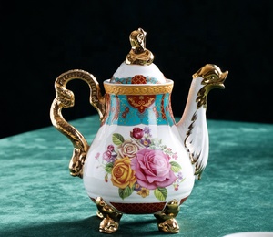 Best Selling European Dragon and Phoenix Relief Rose Pattern Afternoon <b>Tea</b> Ceramic Coffee <b>Set</b> - Product Image 5