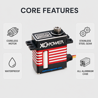 Servomoteur numérique sans noyau XQ POWER XQ-S2010D pour hélicoptère RC, avion, 7 kg, programmable, boîtier tout aluminium, haute vitesse, 8,4 V