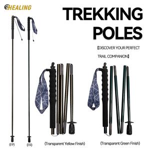 <span class=keywords><strong>Bastones</strong></span> de Senderismo Plegables Modernos OKHEALING Ultraligeros 100% Fibra de <span class=keywords><strong>Carbono</strong></span> EVA para Exteriores, Bastón de Caminata Plegable Unisex - Product Image 3