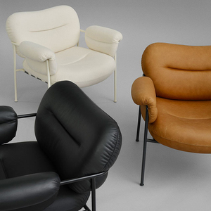 Sedia Moderna in Pelle PU Nordica con Motivi per Soggiorno, Camera da Letto, Esterni, Sala da Pranzo, Hotel, Caffè - Product Image 2
