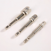 Adaptateur à queue hexagonale 3pcs avec tige d'extension électrique 1/2 3/8 1/4 5mm de diamètre pour foret central pour maçonnerie.