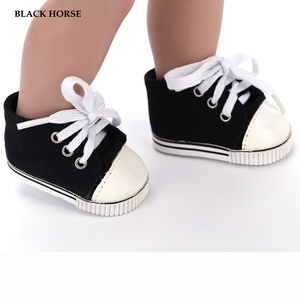 Chaussures décontractées en toile BLACK HORSE pour poupées, baskets souples, modèle éducatif DIY, mini-jouet pour poupées <span class=keywords><strong>de</strong></span> 18 pouces, écologiques, faites à la main, unisexe - Product Image 6