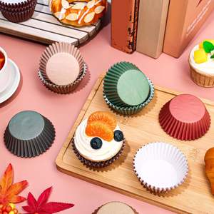 Moules à cupcakes d'automne 11 cm x 6 cm, gobelets à pâtisserie en papier chauds pour l'automne, couleurs de mariage, emballages standard pour muffins et cupcakes pour les fournitures de fête - Product Image 3