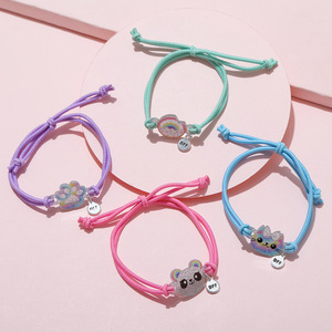 Accesorios <span class=keywords><strong>de</strong></span> Venta caliente buenos amigos pulsera para niños minoría femenina <span class=keywords><strong>de</strong></span> alto grado círculo <span class=keywords><strong>de</strong></span> pelo cuerda para el cabello conjunto <span class=keywords><strong>de</strong></span> joyas para niñas - Product Image 4