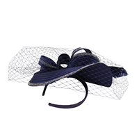 Chapeau élégant Kentucky Derby très tendance, fascinateur en satin coloré, chapeau de photographie camouflage, chapeau d'église avec voile pour femme