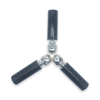 Tube de rouge à lèvres en ABS personnalisé en forme de crâne, style influenceur, avec couvercle électroplaqué, conteneur vide pour brillant à lèvres, personnalisable