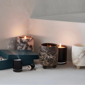 STONEKOCC D10x13CM Portavelas de Aromaterapia de Lujo de Mármol Natural Hecho a Mano Ecológico con Base en Forma de Jarra y Almacenamiento de Artículos Diversos - Product Image 4