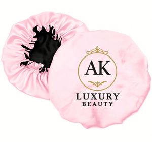 Reversible Double Layer Silk Satin Sleeping Bonnets Designed for Hair protection All-night comfort Frizz-free Promotion Gift - Product Image 1