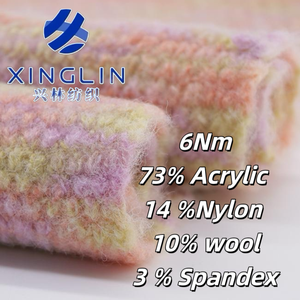 Xinglin Vente chaude Fil fantaisie mélangé de qualité supérieure 6Nm 73% acrylique 14% nylon 10% laine 3% élasthanne, aspect <span class=keywords><strong>mohair</strong></span>, pour pull - Product Image 2
