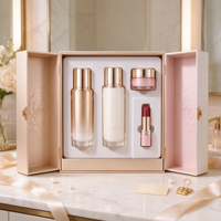 Boîte cadeau cosmétique à double porte, boîte d'emballage de luxe rigide pour produits de beauté avec plateau intérieur pour ensemble de soins de la peau