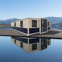Maison conteneur modulaire pliable insonorisée de 20 pieds ou 40 pieds, mini-cabane, 3 chambres, maisons conteneurs préfabriquées avec toilettes