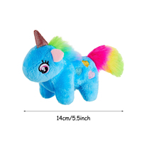 Porte-clés licorne Offre Spéciale d'usine Porte-clés en peluche arc-en-ciel Jouets Porte-clés en peluche licorne petit animal/