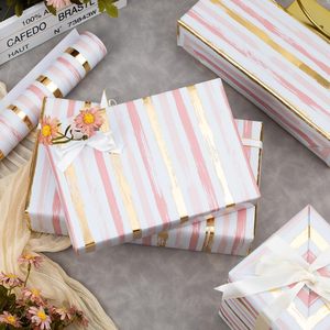 Birthday <b>Wrapping</b> <b>Paper</b> For Girl Baby Shower <b>Wrapping</b> <b>Paper</b> Pink Gold Stripe Foil <b>Wrapping</b> <b>Paper</b> Daily <b>Wrapping</b> <b>Paper</b> For Flower - Product Image 2