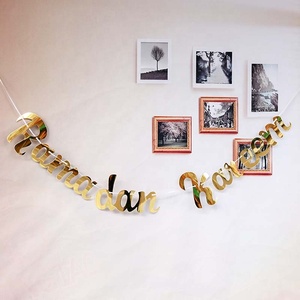 <span class=keywords><strong>Guirlande</strong></span> pour l'eid Mubarak, banderole scintillante, en or, pour fête de l'aïd, ramadan Kareem, musulman islamique - Product Image 2