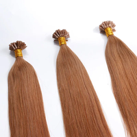 Extensions de cheveux humains vierges Remy à double trame 12A, 100 % non traités, avec pointe en U, livraison directe