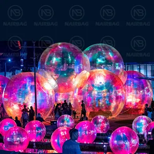 Clear Iridescent PVC Bubble Inflatable Bubble Mirror Ball Colorful Giant Inflatable Mirror Ball For Party Wedding Decoration