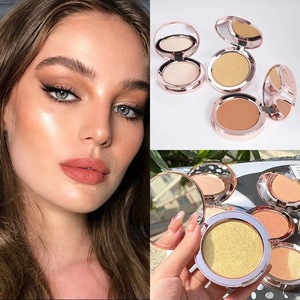 Bán buôn tùy chỉnh tư nhân lbael Glow mặt make up cao-ánh sáng ép bột <span class=keywords><strong>Highlighter</strong></span> lâu dài tốt nhất duy nhất má - Product Image 5