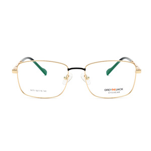 Monture de lunettes carrée en métal gris Jack 5075, monture complète unisexe, verres anti-UV Plano - Product Image 2