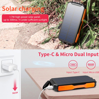 Banco de energía solar portátil al por mayor 20000 30000 36000 50000 100000 200000mAh con carga inalámbrica para iPhone Mac móvil