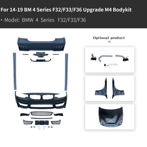 Kit Carrozzeria Modificato per <span class=keywords><strong>BMW</strong></span> Serie 4 F32 F33 F36 G22 G23 G26, Aggiornamento M4 Senza Danni, Paraurti Incluso - Product Image 4