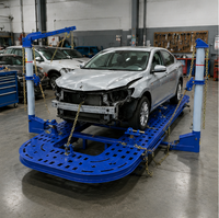 Banc de redressage de châssis automobile de haute qualité, banc de travail en acier avec force de traction de 10T pour la réparation de carrosseries
