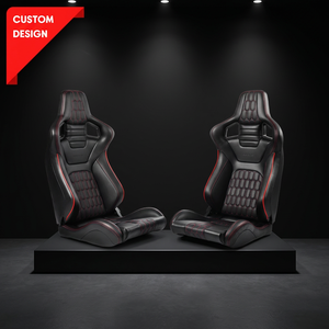 Asientos de coche modificados de poliuretano Euro 621 de Perfect Choice OEM, cuero de poliuretano y gamuza de carreras para una sensación de lujo y mayor durabilidad. - Product Image 1