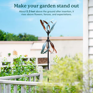 Oniya รูปปั้นลมจลน์โลหะขนาดใหญ่สำหรับสวนและลาน360องศาปั่นด้ายของขวัญสำหรับครอบครัว - Product Image 5