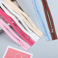 Fermetures éclair longues invisibles en nylon coloré avec dents personnalisées pour accessoires textiles de maison et vêtements - Housse de coussin, housse de couette