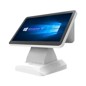 15.6 pouces double écran caisse enregistreuse PC Android tout en un système de Terminal Pos pour la vente au détail/supermarché/Restaurant