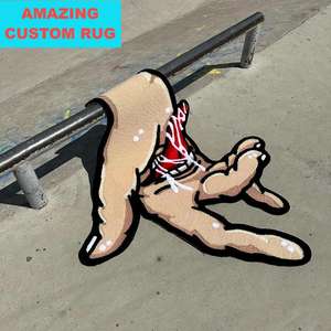 Grands <span class=keywords><strong>tapis</strong></span> <span class=keywords><strong>Bape</strong></span> 3D découpés en forme irrégulière, <span class=keywords><strong>tapis</strong></span> de luxe faits à la main, <span class=keywords><strong>tapis</strong></span> touffetés sur mesure - Product Image 3