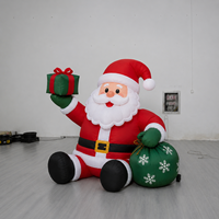 Père Noël gonflable personnalisé de 6 pieds avec lumières LED et souffleur, Père Noël gonflable pour la décoration de jardin intérieur/extérieur