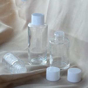 Vente flash - Flacon en verre rond pour soins de la peau et cosmétiques - 20 ml, 30 ml, 50 ml, 60 ml, 100 ml, 120 ml - Avec bouchon à vis - Emballage cosmétique - Product Image 4
