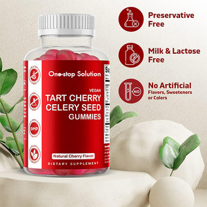 Aipo Semente Gummies <span class=keywords><strong>Tart</strong></span> <span class=keywords><strong>Cherry</strong></span> Extract Cápsulas 20,000mg com açafrão Gummies Ciclos do sono saudável & recuperação muscular - Product Image 3