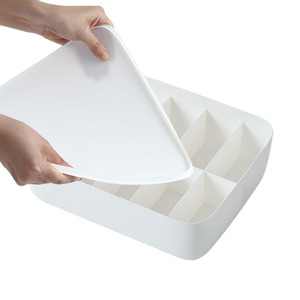 Plastic Bra Pantyhose Sock Storage Box 15 Or 10 Compartments With Partitions Drawer Organizers White And Pink Rectangular - Product Image 4