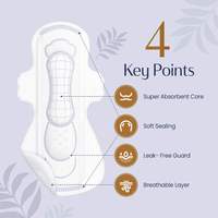 Serviettes hygiéniques en coton biologique avec protection anti-fuites jetable, larges, pour flux abondant, nuit, OEM