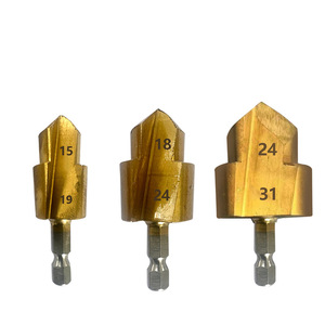 Juego de brocas escalonadas de acero de alta velocidad con vástago hexagonal de 20/25/32 mm para plástico y materiales de diferentes calibres - Product Image 1