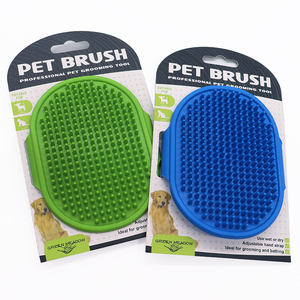 Spazzola Massaggiante Ricaricabile per Cani e Gatti, in Gomma, per Pulizia e Toelettatura, con Anello Regolabile, Prezzo di Fabbrica, Disponibile a Magazzino - Product Image 1