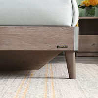 106302 Quanu mobilier de chambre design moderne cadre de lit en MDF cadre de lit double queen size nordique