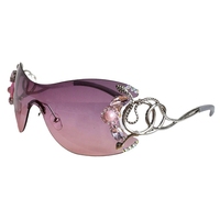 Nouvelles lunettes de soleil sans monture, incrustées de diamants, pour femmes, style Instagram, tendance et uniques, pour le soleil, 2024