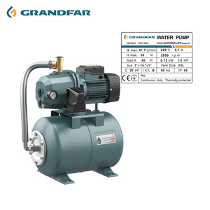 Pompe à eau automatique de surface GRANDFAR 220V 750W 42L/min 50m de hauteur de refoulement, personnalisable OEM, version AUTOGDPm370 K1+24L - Product Image 3