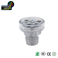 Lampe LED Carrousel RGB+W AC 24V à 1-16 programmes, ampoule LED E14, points lumineux, corps en plastique IP65 pour manèges