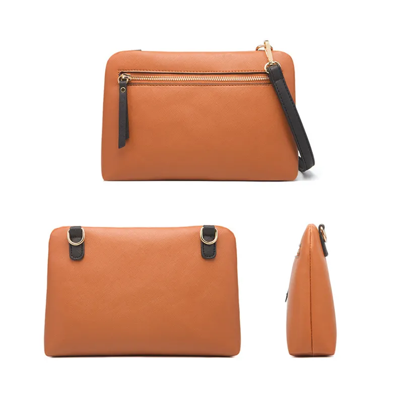 Classic Zipper & Hasp Mujeres Eco Bolso Reino Unido Venta al por mayor Bolsos de cuero Hecho EN LA India Pu Crossbody Bag