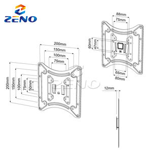 Support mural <span class=keywords><strong>TV</strong></span> 12-45 pouces pour support de moniteur <span class=keywords><strong>Kit</strong></span> de <span class=keywords><strong>fixation</strong></span> rapide Vesa support mural ultra mince Vesa <span class=keywords><strong>Tv</strong></span> - Product Image 4