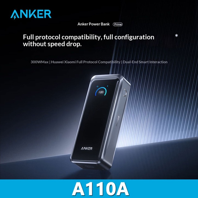 Mobile Phone Charger Power Bank for Anker Prime Power Bank 300W Fast Charge 3C Certified 26250mAh 110A