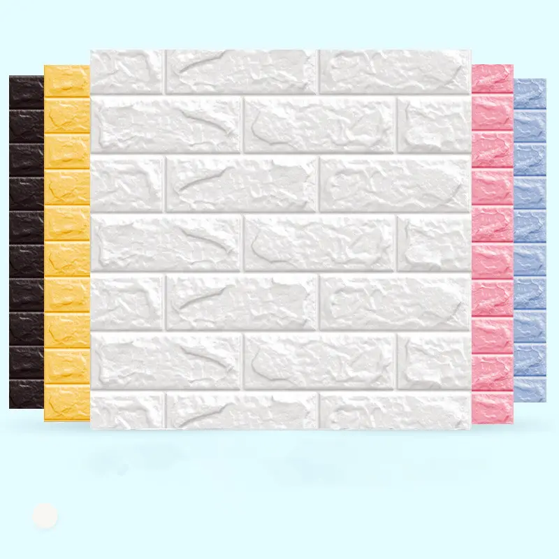 Papel tapiz de pasta de pared tridimensional 3d, fondo autoadhesivo de espuma de pared, decoración de ladrillo, pegatinas reacondicionadas impermeables