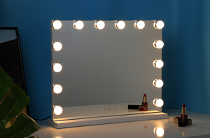 Design <strong>Rectangle</strong> <strong>White</strong> Frame Bathroom Makeup LED <strong>Mirror</strong> With Light - Product Image 2