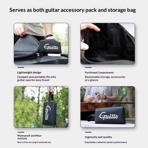 Guitto Guitar - Juego Completo de Herramientas y Accesorios para Principiantes, Bolsa de Almacenamiento, Afinador, Clip <span class=keywords><strong>Variable</strong></span>, Correa, Púa, Material de PU, Yiwu - Product Image 3